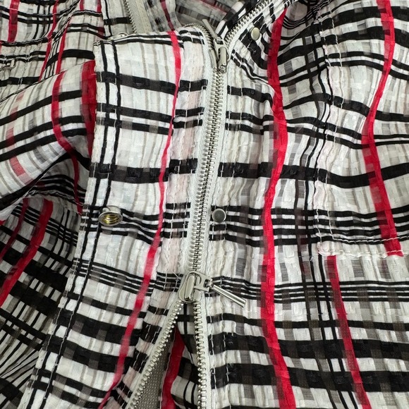 Per Se by Carlisle striped zipper lightweight coat - Picture 11 of 15